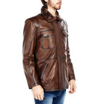 Wigeon Leather Jacket // Tobacco (M)