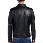 Swan Leather Jacket // Black (4XL)