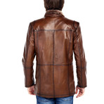 Wigeon Leather Jacket // Tobacco (L)
