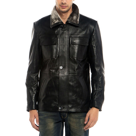 Wigeon Leather Jacket // Black (XS)