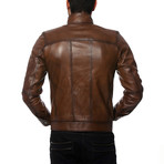 Crane Leather Jacket // Brown (4XL)