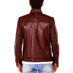 Ibis Leather Jacket // Brown (XL)