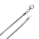 Men's Two-Tone Spinal Anchor Necklace // Silver + Black