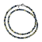 BroManse Silver + Gold Tiger's Eye Beaded Necklace