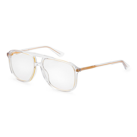 Men's GG0262S Acetate Sunglasses // Crystal + Transparent