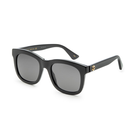 Gucci // GG0326S Women's Acetate Sunglasses // Black + Gray