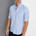 Steven Button-Up Shirt // Blue (Small)