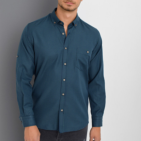 Brett Button Up Shirt // Green (Small)