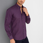 Brett Button Up Shirt // Burgundy (Large)