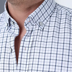 Drew Button Up Shirt // Blue + White (Medium)