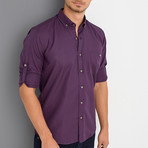 Brett Button Up Shirt // Burgundy (X-Large)