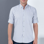 Drew Button Up Shirt // Blue + White (2XL)