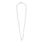 Mimi Milano 18k White Gold Milky Quartz + White Freshwater Pearl Necklace II