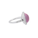 Mimi Milano 18k White Gold Lavender Moonstone + Diamond Ring // Ring Size: 7