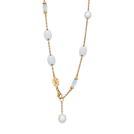 Mimi Milano 18k Rose Gold Multi-Stone Necklace II