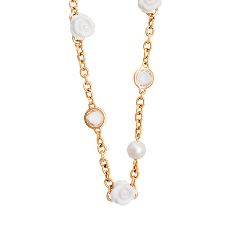 Mimi Milano 18k Rose Gold Multi-Stone Necklace III