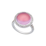 Mimi Milano 18k White Gold Lavender Moonstone + Diamond Ring // Ring Size: 7