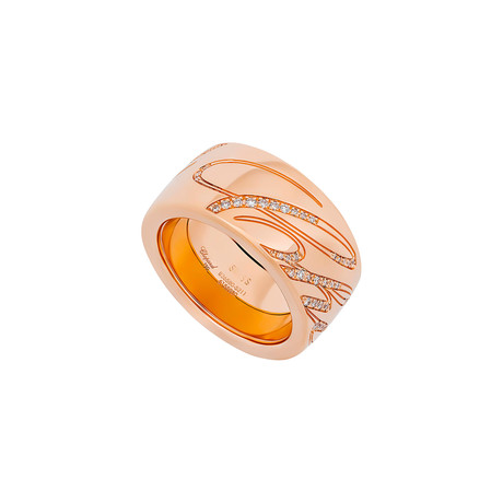 Chopard Chopardissimo 18k Rose Gold Diamond Revolving Ring // Ring Size: 6.75