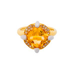 Mimi Milano 18k Two-Tone Gold Diamond + Citrine Ring // Ring Size: 7.5