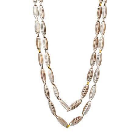 Gurhan Orb Sterling Silver + 24k Yellow Gold Necklace