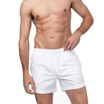 Barbados Swim Trunks // White (Small)