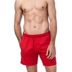 Dolphin Swim Trunks // Red + Black (Small)