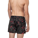 Grenada Swim Trunks // Gray + Red (Small)