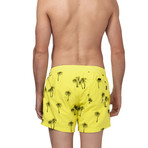 White Shark Swim Trunks // Yellow (Small)
