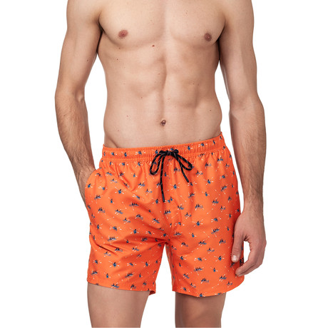 Piranha Swim Trunks // Orange (Small)