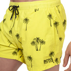 White Shark Swim Trunks // Yellow (Small)