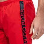 Dolphin Swim Trunks // Red + Black (Small)