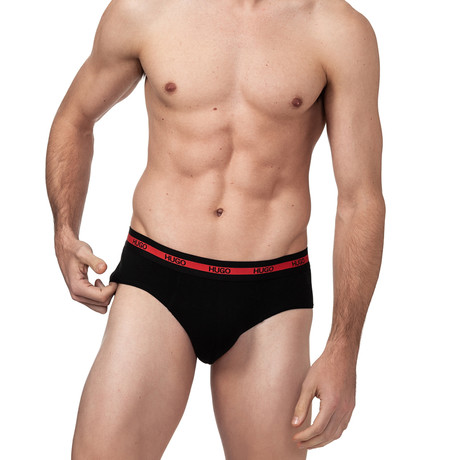 Hip Briefs // Black // Pack of 2 (Small)