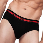 Hip Briefs // Black // Pack of 2 (Small)