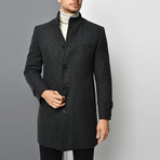 Lucca Overcoat // Patterned Anthracite (X-Large)