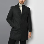 Lucca Overcoat // Patterned Anthracite (3X-Large)