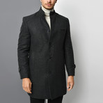 Lucca Overcoat // Patterned Anthracite (Medium)