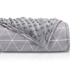 Weighted Blanket // Minky Cover + Cotton Inner Weight Sleeve // Queen Size (20 lb)