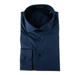 Renato Comfort Fit Dress Shirt + Logo // Navy (US: 17R)