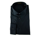 Alfredo Comfort Fit Dress Shirt + Logo // Black (US: 15.5R)