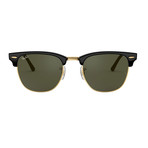 Unisex Clubmaster Sunglasses // Black + Green
