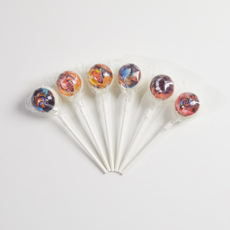 3D Fractal Hearts Lollipops // 6 Piece