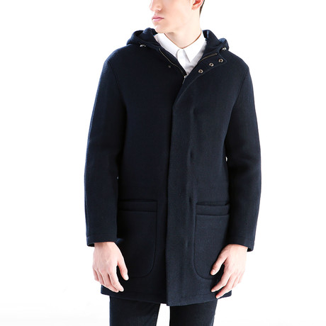 Hooded Coat // Navy (XS)