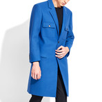 Buttoned Flap Coat // Blue (S)