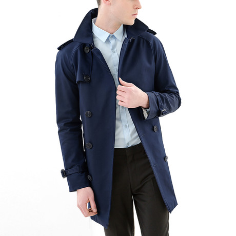 Belted Trench Coat // Navy (XS)