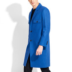 Buttoned Flap Coat // Blue (S)