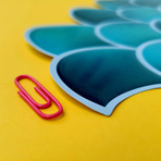 Fresh Turquoise Glossy 3D Metro Sticker Tiles