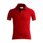 Perry Shirt // Red + Black Dots (XL)