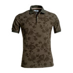 Tingey Polo Shirt // Army Green Floral (L)