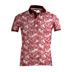 Chasey Polo Shirt // White + Red Floral (M)