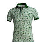 Celino // Covington Polo Shirt // White + Green Floral (L)